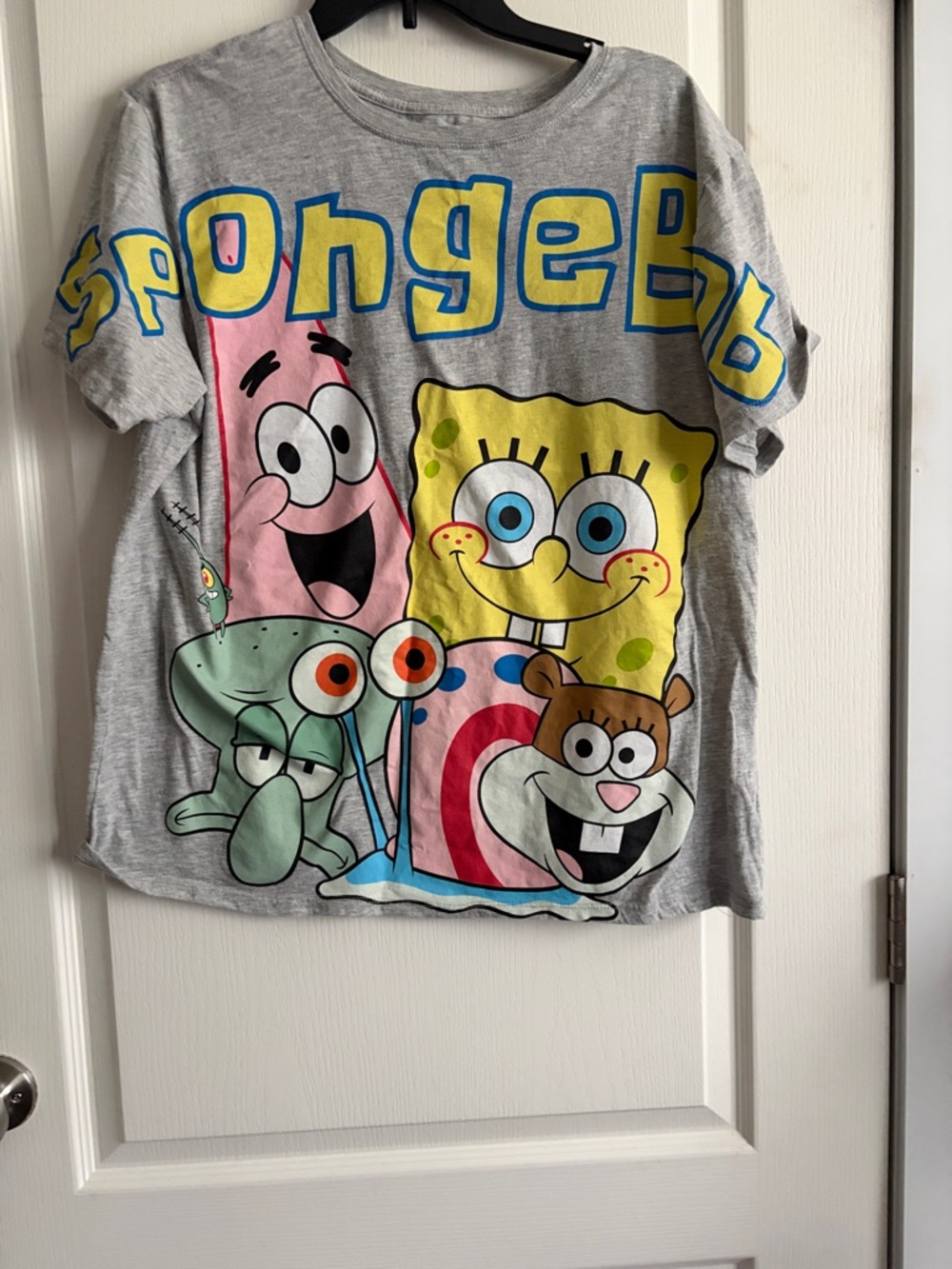 Nickelodeon SpongeBob Character Graphic Tee - Gray, Yellow, Pink, Blue